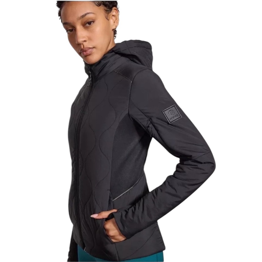 NWT‎ MPG Women’s Polar Insulated Mixed Media Tech Jacket Black Water Resistant